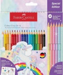 Акварельные карандаши Faber-Castell Colour Grip Unicorn (24 цвета + наклейки)
